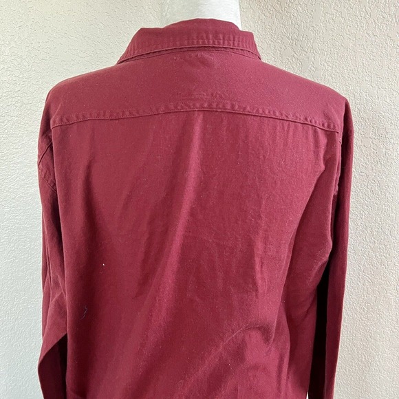 Levis Shirt Mens XXLarge Maroon Red Button Up Red Tab Long Sleeve Casual Strauss - Picture 7 of 13